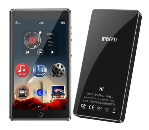 RUIZU MP3 player Η1 με οθόνη αφής 4" 32GB ελληνικό μενού Bluetooth μαύρο