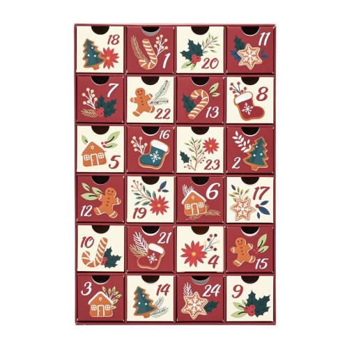 Χριστουγεννιάτικο Χάρτινο Advent Calendar 22 x 5 x 32.5 cm Home Deco Factory HD1960