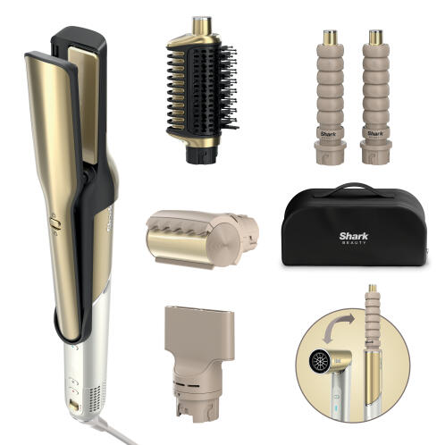 Shark HD6051SEU Σεσουάρ και Multistyler Glam Ceramic 1400W Gold