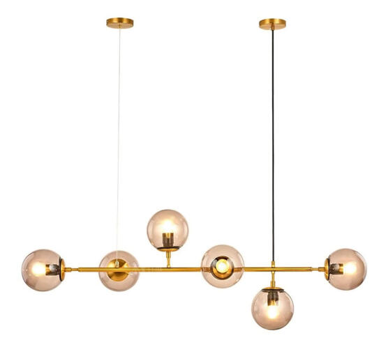 POWERTECH πολύφωτο φωτιστικό οροφής HLL-0024 6x E27 μεταλλικό χρυσό