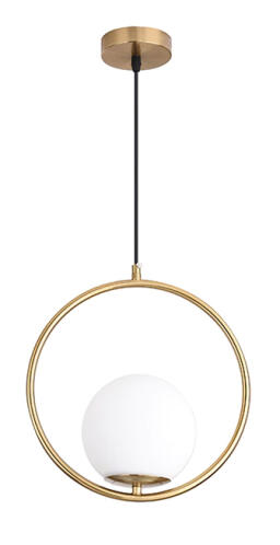 POWERTECH φωτιστικό οροφής HLL-0092 E27 Φ15 μεταλλικό χρυσό