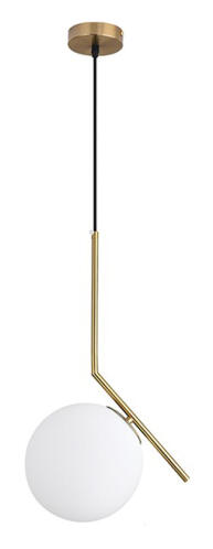 POWERTECH φωτιστικό οροφής HLL-0094 E27 Φ30 μεταλλικό χρυσό