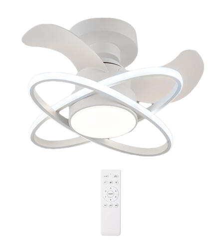 Powertech Ανεμιστήρας Οροφής HLL-0177 με LED Φως 96W Ø60x28cm Λευκός