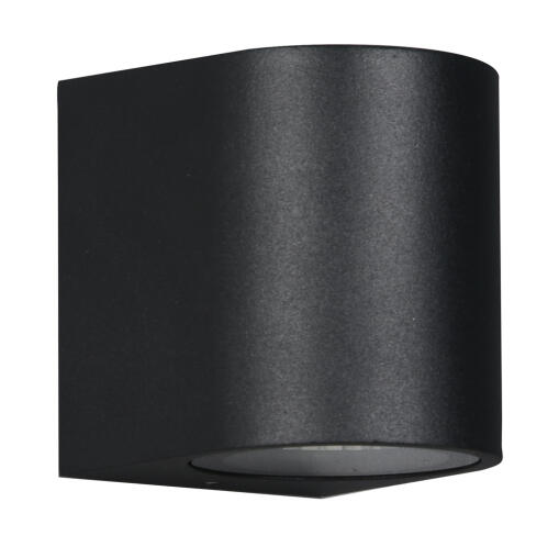 POWERTECH φωτιστικό τοίχου HLL-0187 για GU10 λάμπα μεταλλικό IP65 μαύρο