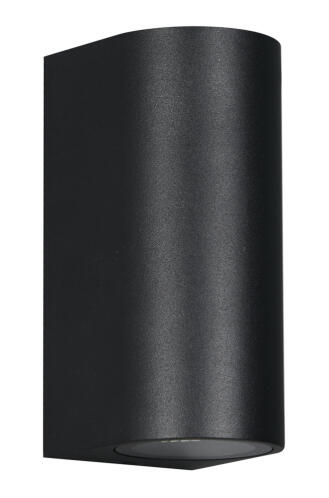 POWERTECH φωτιστικό τοίχου HLL-0188 για 2x GU10 λάμπες μεταλλικό IP65 μαύρο