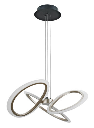 POWERTECH LED φωτιστικό οροφής HLL-0205 40W 4000K Φ53x120cm οπάλ χρυσό/μαύρο