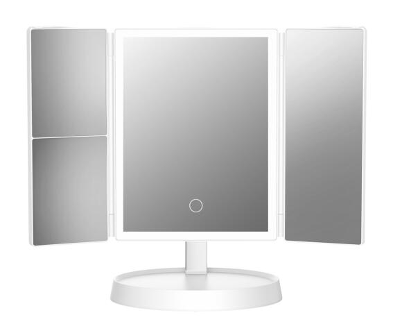 HOME USE επιτραπέζιος καθρέφτης HUH-0183 LED φως 1x/2x/3x zoom 2000mAh λευκός