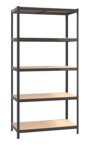 HOME USE μεταλλική ραφιέρα HUH-0199 με 5 ράφια 90x40x180cm μαύρη