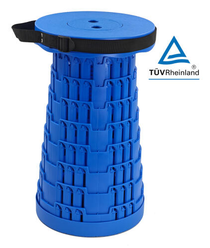 POWERTECH πτυσσόμενο καρεκλάκι HUH-0234 αντοχή έως 250kg 25.5x45cm μπλε