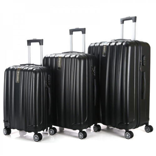 HomeVero Σετ Bαλίτσες Ταξιδιού Σκληρές 3 τμχ HV-2003BLK Μαύρο