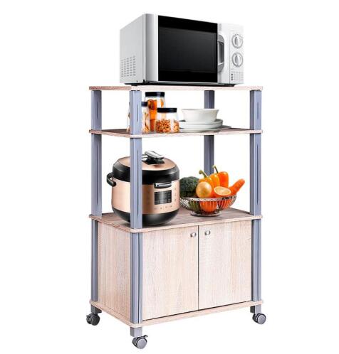 Costway Τρόλεϊ Κουζίνας με Ράφια και Ρόδες 60 x 40 x 98 εκ. HW60180OA