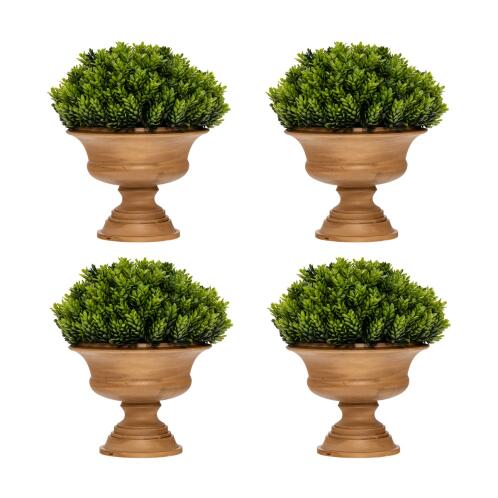 Costway Σετ 4 Τεχνητών Μίνι Φυτών σε Γλάστρες HZ10096GN-4