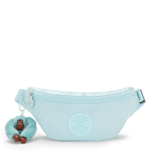 Kipling Τσαντάκι μέσης 25x12x2cm Happy Metallic Blue