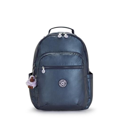 Kipling Σακίδιο πλάτης με θέση PC 15'' 35x44x20cm σειρά Seoul Admiral Blue Metallic