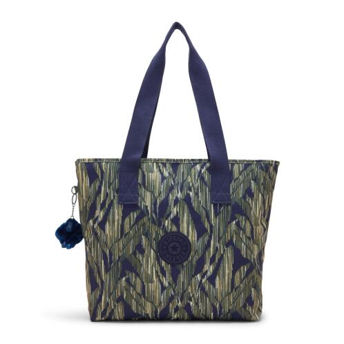 Kipling Τσάντα ώμου M Tote Anina Striped Grasses