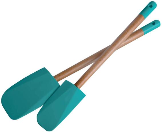 Jamie Oliver Σπάτουλες Σιλικόνης με Λαβή από Ξύλο Ακακίας - Σετ 2 Τεμαχίων