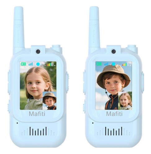 MAFITI παιδικά walkie talkie JK200 με οθόνη & κάμερα 3+ ετών επαναφορτιζόμενα μπλε 2τμχ