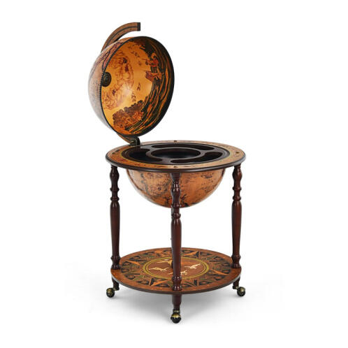 Costway Ξύλινο Μπαρ Υδρόγειος - Κάβα για Κρασιά 60.5 x 95.5 cm Costway JV10058