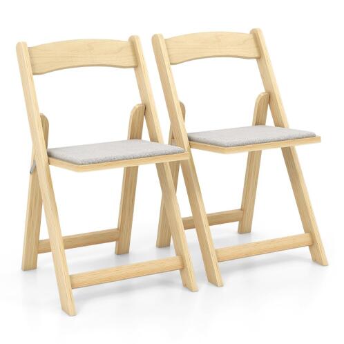 Costway  Πτυσσόμενες Καρέκλες Τραπεζαρίας με Άνετη Πλάτη και Επένδυση από PVC Δέρμα JV11740NA-2