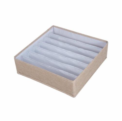 Υφασμάτινο Κουτί Οργάνωσης 7 θέσεων Μπεζ 32 x 32 x 9 cm