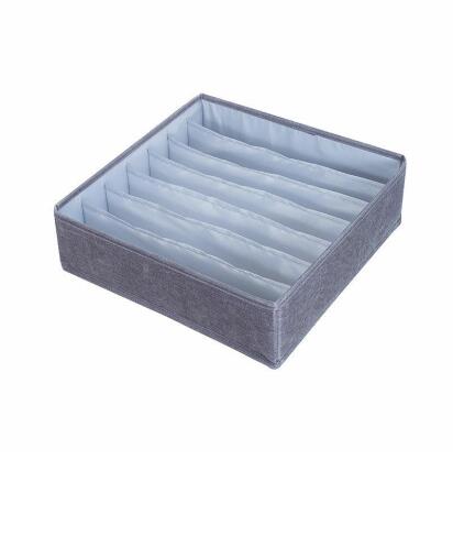 Υφασμάτινο Κουτί Οργάνωσης 7 θέσεων Γκρι 32 x 32 x 9 cm