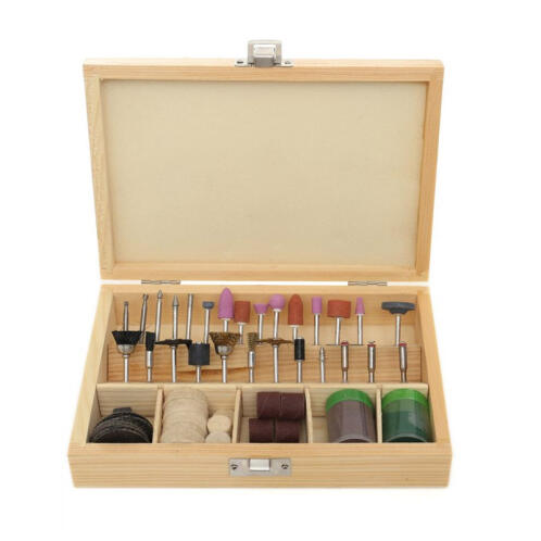 Kraft&Dele Σετ Αξεσουάρ για Mini Λειαντήρα σε Ξύλινη Θήκη 100 τμχ Kraft&Dele KD-10265