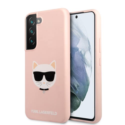 Karl Lagerfeld Saffiano Leather Hard Case Choupette's Head Θήκη προστασίας από σιλικόνη – Samsung Galaxy S22 Plus (ροζ - KLHCS22MSLCHPI)
