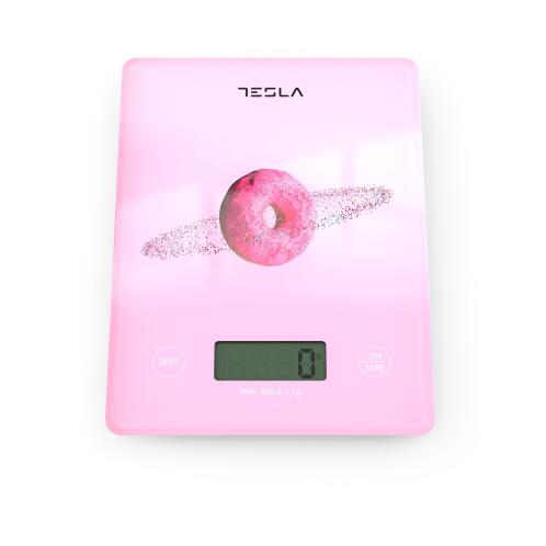 Tesla Ψηφιακή Ζυγαριά Κουζίνας 1gr/5kg KS101P Ροζ