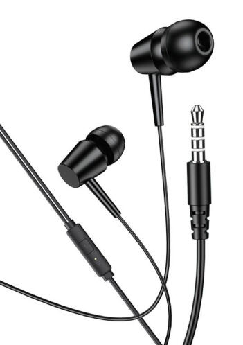 KAKUSIGA earphones με μικρόφωνο KSC-1303 3.5mm σύνδεση 10mm 1.1m μαύρα