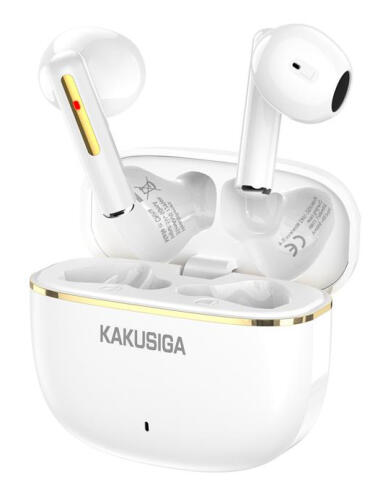 KAKUSIGA earphones με θήκη φόρτισης KSC-1482 True Wireless 15mm 35/300mAh λευκά