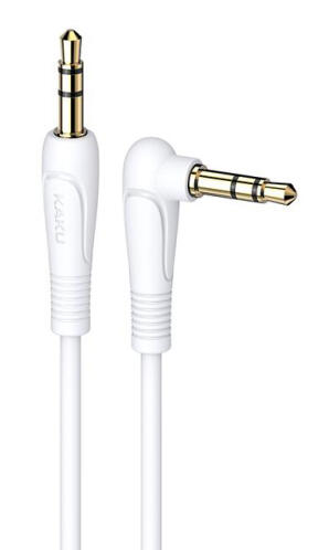 KAKUSIGA καλώδιο ήχου 3.5mm KSC-521 AUX 90° HiFi 1m λευκό