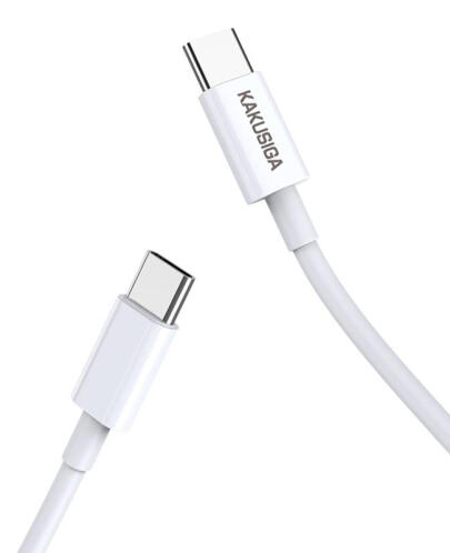 KAKUSIGA καλώδιο USB-C σε USB-C KSC-653 100W 480Mbps 25cm λευκό