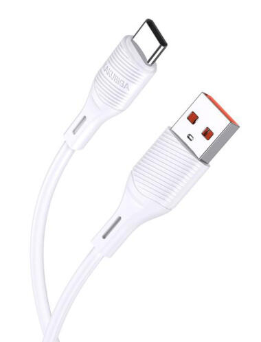 KAKUSIGA καλώδιο USB-C σε USB KSC-953 σιλικόνης 3A 480Mbps 1m λευκό