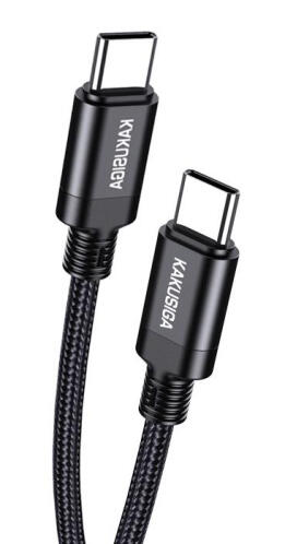 KAKUSIGA καλώδιο USB-C σε USB-C KSC-970 60W 480Mbps 1m μαύρο