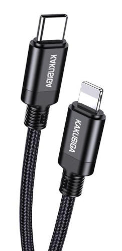 KAKUSIGA καλώδιο Lightning σε USB-C KSC-970 27W 480Mbps 1m μαύρο