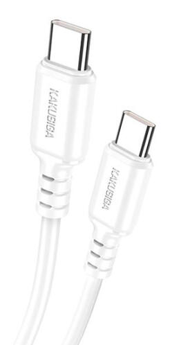 KAKUSIGA καλώδιο USB-C σε USB-C KSC-982 60W 480Mbps 1m λευκό