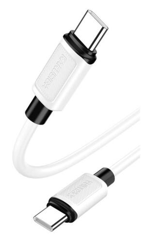 KAKUSIGA καλώδιο USB-C σε USB-C KSC-998 σιλικόνης 100W 480Mbps 1m λευκό
