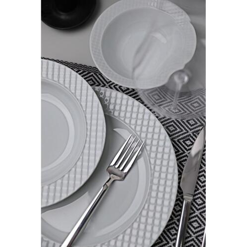 Kutahya Σερβίτσιο Πιάτων από Πορσελάνη Porselen 18τμχ Λευκό