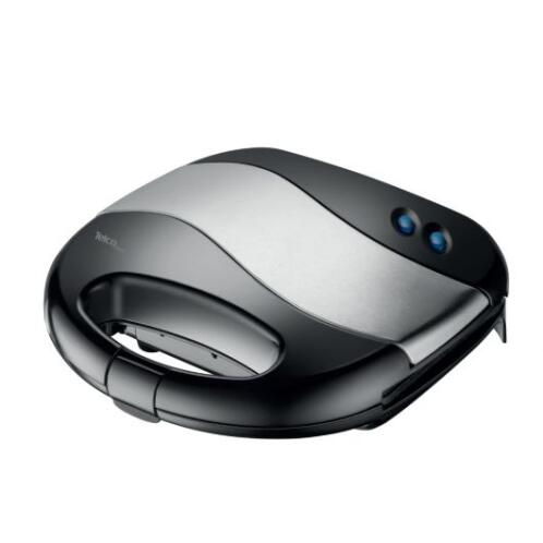 Telco Home Τοστιέρα 2 Θέσεων Fix Grill Plates ZM-202B Μαύρη/Inox