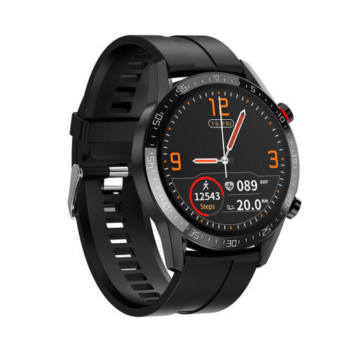 SPM Smartwatch με Bluetooth και Λουράκι από Σιλικόνη Μαύρο