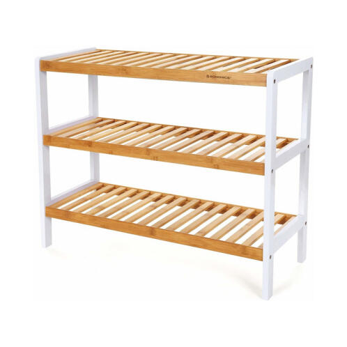 Songmics Ξύλινο Stand Αποθήκευσης Παπουτσιών με 3 Ράφια 70 x 26 x 55 cm LBS03H