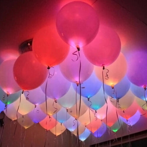 SPM Σετ Πολύχρωμα Μπαλόνια με LED Φωτισμό 6 τμχ LED Magic baloons