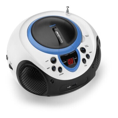LENCO BOOMBOX  SCD-37 BLUE WHITE