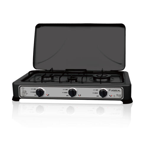 Lexical Gas Stove 3 Burners Black LGS-2813-2