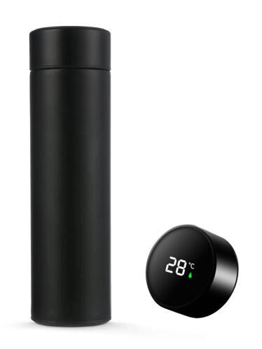 Θερμός LXM264 με οθόνη ένδειξης θερμοκρασίας ανοξείδωτος 500ml μαύρος