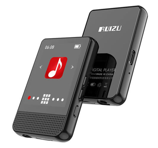 RUIZU MP3 player M16 με οθόνη αφής 1.8" 16GB BT ελληνικό μενού μαύρο