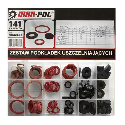 MAR-POL Σετ Ροδέλες Στεγανοποίησης 114 τμχ MAR-POL M66445