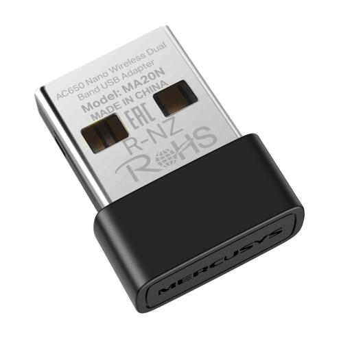 MERCUSYS ασύρματος USB αντάπτορας δικτύου MA20N 650Mbps AC650 Ver 1.0
