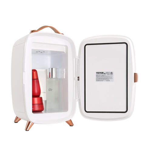 VEVOR Mini Ηλεκτρικό Ψυγείο Καλλυντικών 6 Lt Ψύξης και Θέρμανσης με Καθρέπτη Μακιγιάζ Χρώματος Λευκό MNBXBSZJMBB6LTOZOV2