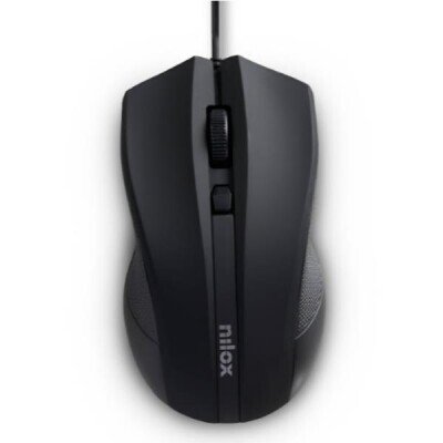 Nilox MOUSB1002 USB Optical Mouse 1600 DPI 3 buttons, Black